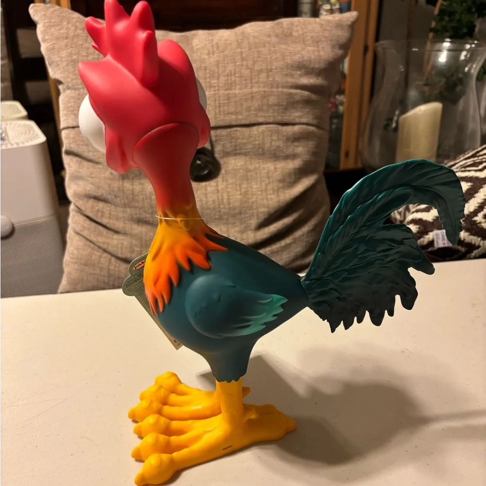 Heihei squeezable noise rubber rooster toy. Not dog toy. New Moana 2. 12” tall